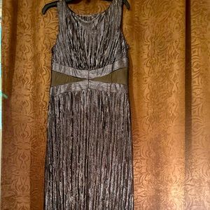 Formal long black/silver dress size 10-excellent condition.$20